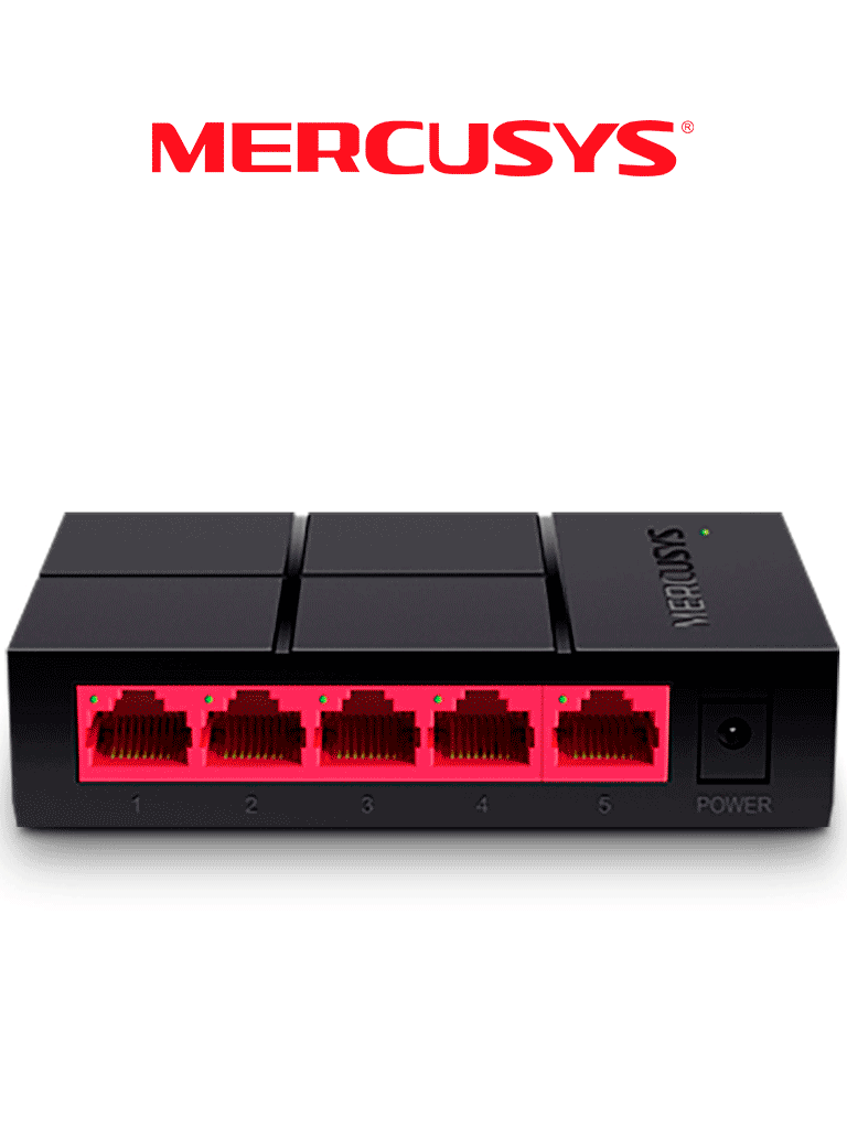 [MS105G] MERCUSYS MS105G - Switch no administrable para escritorio con 5 puertos 10/100/1000 Mbps, diseño compacto y función Plug and Play. #M&TDIC