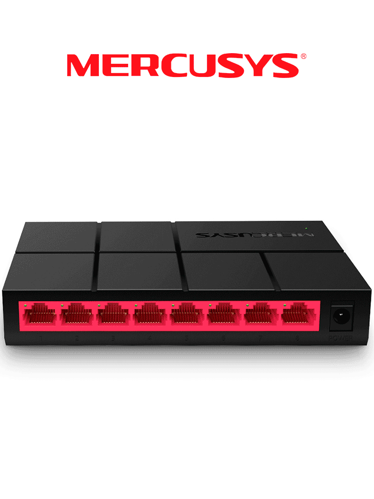 [MS108G] MERCUSYS MS108G - MS108G - Switch no administrable de escritorio con 8 puertos 10/100/1000 Mbps, diseño compacto y configuración Plug and Play. #O3#M&TDIC