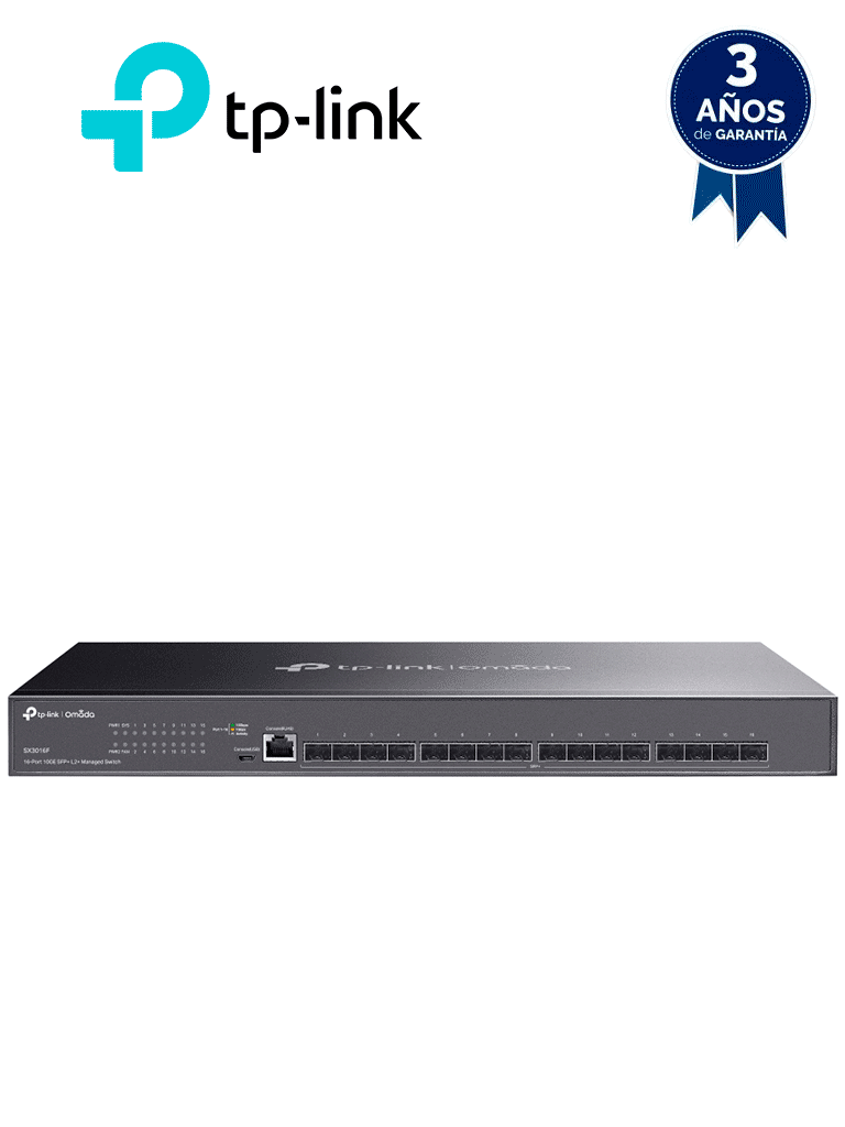 [TL-SX3016F] TP-LINK - TL-SX3016F / Switch Administrable / JetStream / 16 puertos 10GE SFP+ L2+