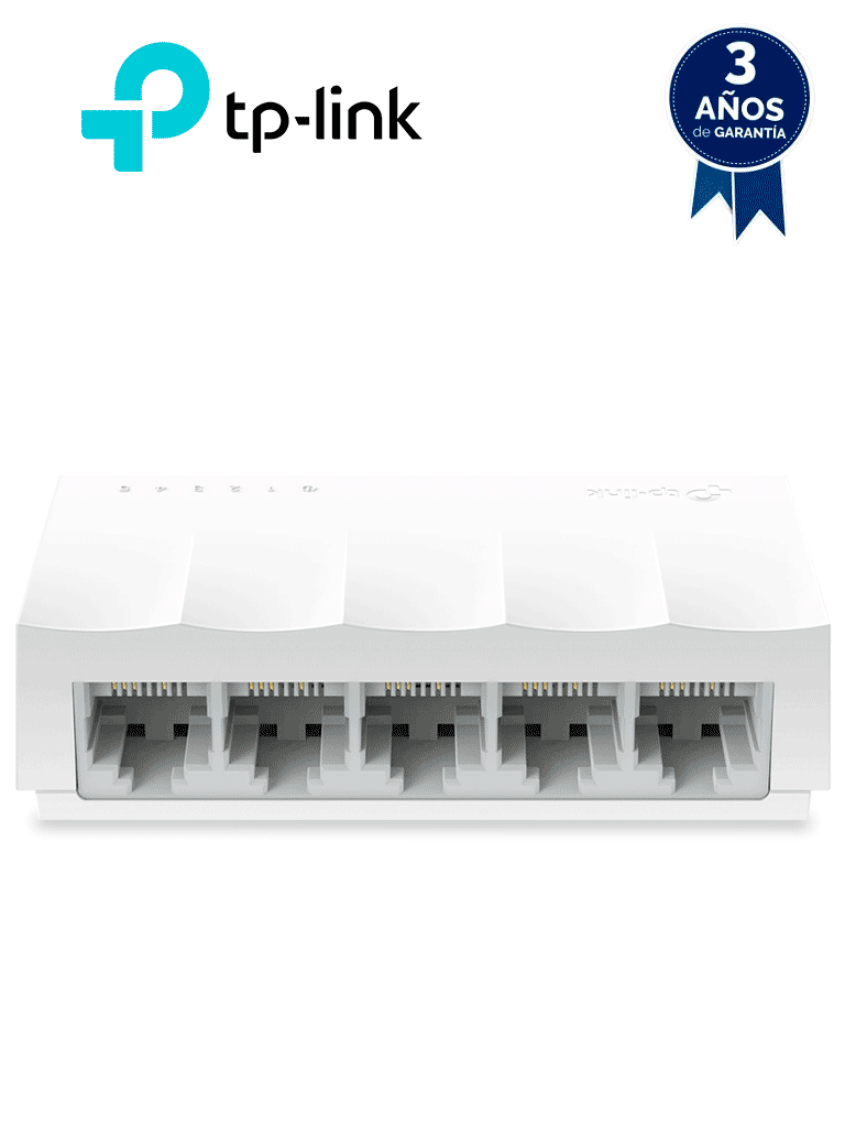 [LS1005] TP-LINK LS1005 - Switch Litewave no administrable de escritorio con 5 puertos fast ethernet RJ45 10/100Mbps. Diseño compacto y plug & play.