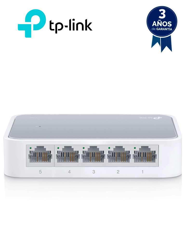 [TL-SF1005D] TP-LINK TL-SF1005D - Switch de escritorio con 5 puertos RJ45 Fast Ethernet, diseño en plástico y configuración plug and play. #MARTPL1#TPLM1