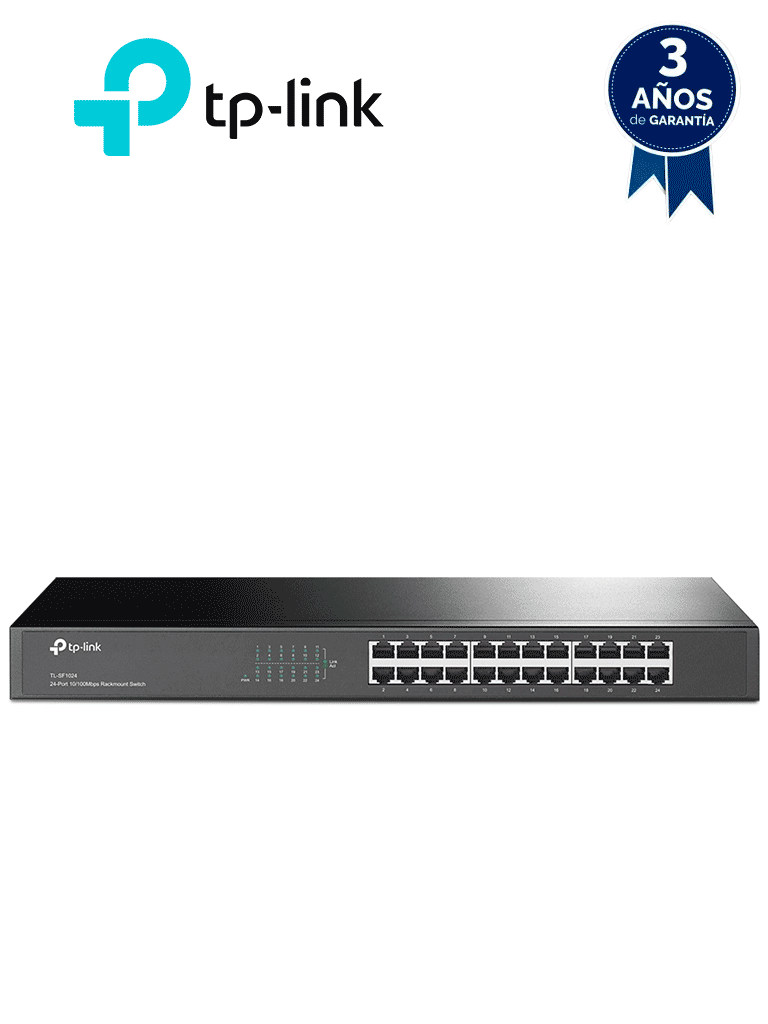 [TL-SF1024] TP-LINK TL-SF1024 - Switch no administrable de 24 puertos 10/100 Mbps para montaje en rack
