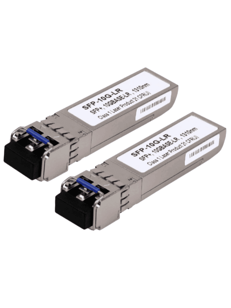 [SFP+-10G-LR] TCE - SFP+-10G-LR - Par de Transceptores de fibra óptica SFP monomodo / 1310nm / DDM / Conector LC Dual / mini-Gbic / Velocidad de 1.25 a 10 Gbps / Hasta 20 KM de conexión #FO