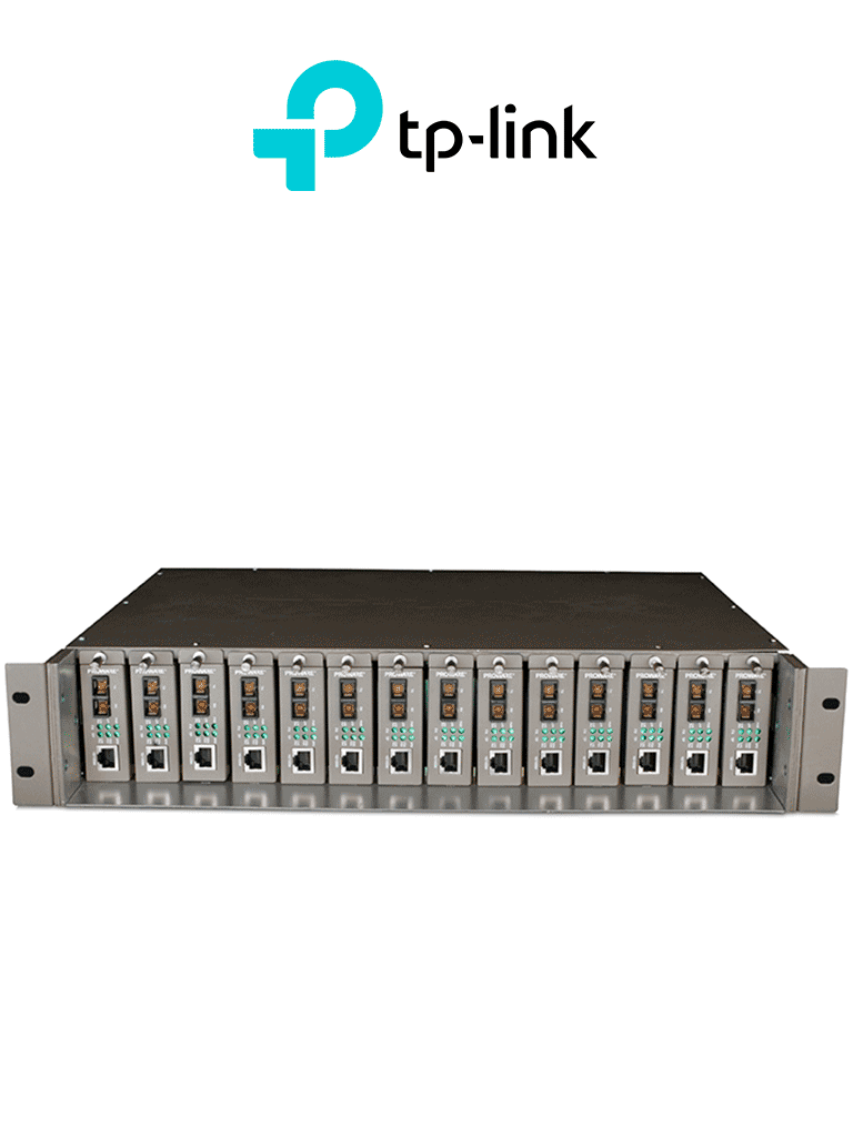 [TL-MC1400] TP-LINK - TL-MC1400 - Chasis 14 bahías para 14 convertidores de medios
