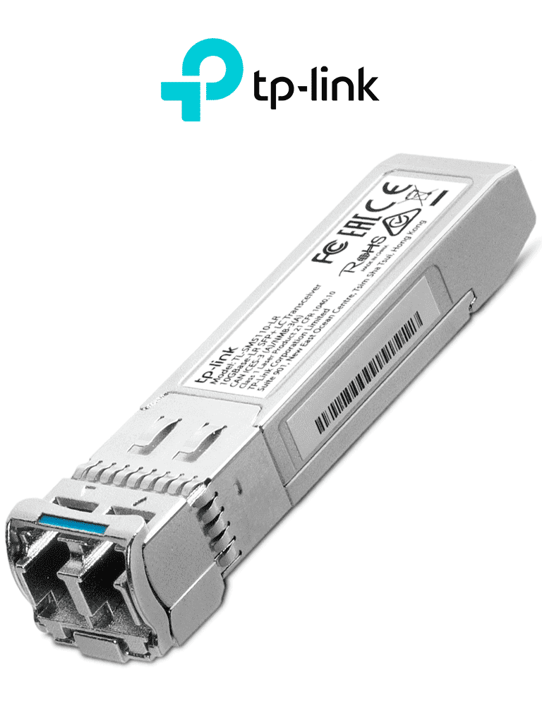 [TL-SM5110-LR] TP-LINK - TL-SM5110-LR / Transceptor mini-GBIC SFP LC 10GBase-LR SFP+ / Monomodo / Admite conexiones Ethernet 10G de dúplex completo de hasta 10 km con cables de fibra de 9/125 µm, respectivamente