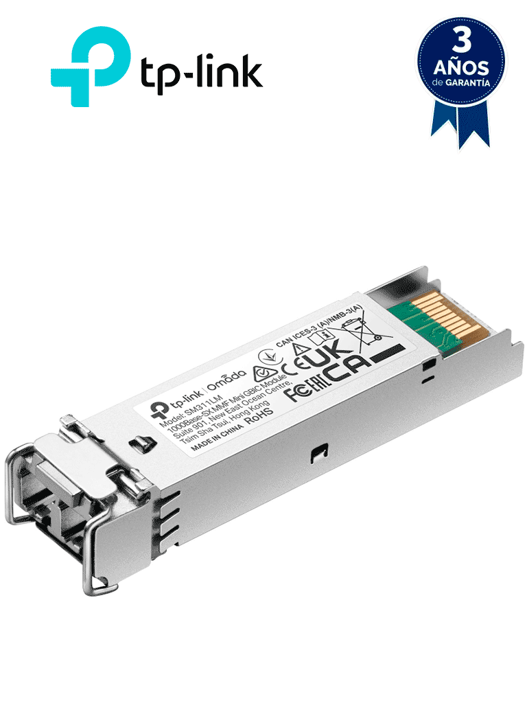 [SM311LM] TP-LINK SM311LM - Transceptor mini-GBIC SFP Duplex Multimodo 1GBase, alcance de 550 metros y conector LC.