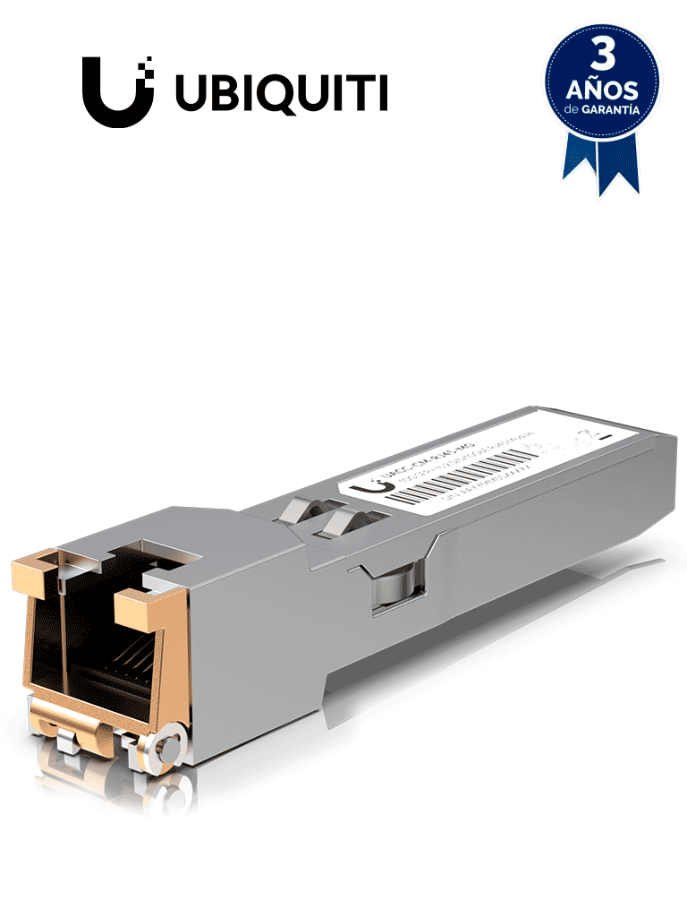 UBIQUITI UACC-CM-RJ45-MG - Modulo de Fibra UFiber/ Convertidor de SFP a RJ45/ Tasas de transferencia 10& 5& 2.5& 1 GBPS #DicUBI
