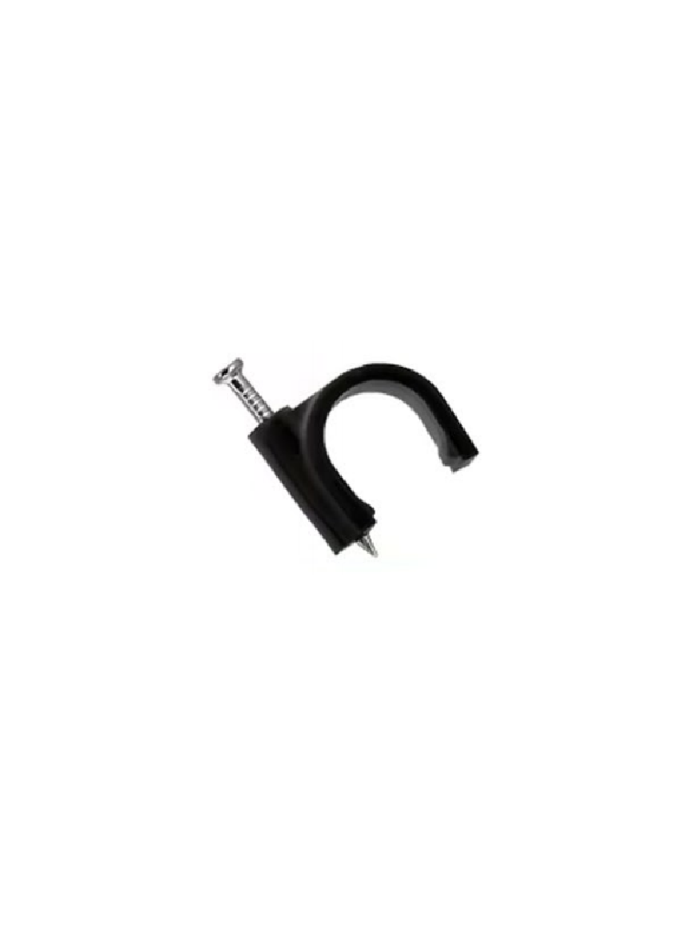 [LMG-NCC-5mm-BK100] TCE LMG-NCC-5mm-BK100 - Grapa de pared / Diámetro interno 5 mm / Altura 6 mm / Color negro / Bolsa de 100 piezas#GRAPA