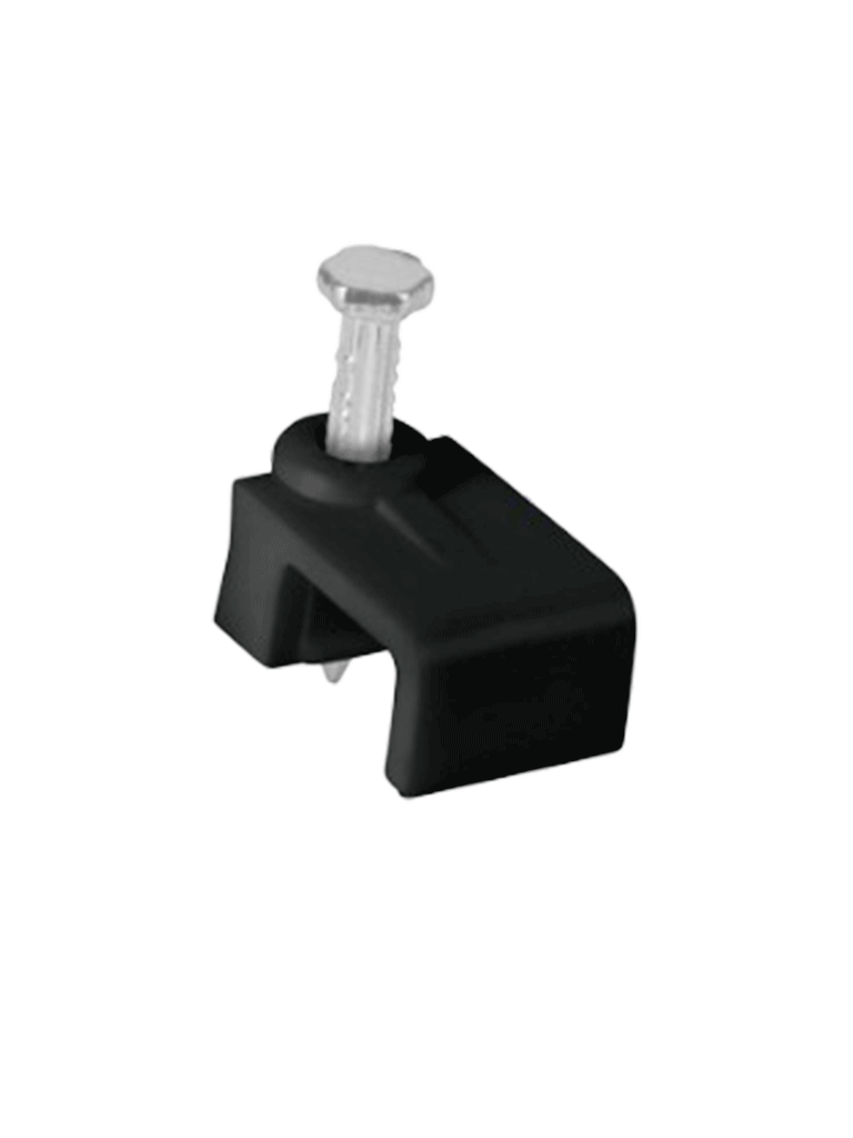 [LMG-NCC-5mm-BKQ50] TCE LMG-NCC-5mm-BKQ50 - Grapa cuadrada de pared / medida interna 5 mm / Altura 6 mm / Color negro / Bolsa de 50 piezas#GRAPA