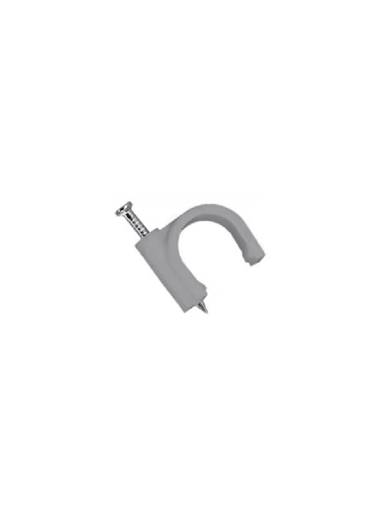 [LMG-NCC-7mmC-Gy100] TCE LMG-NCC-7mmC-Gy100 - Grapa de pared / Diámetro interno 7 mm / Altura 8.7 mm / Color gris / Bolsa de 100 piezas#GRAPA