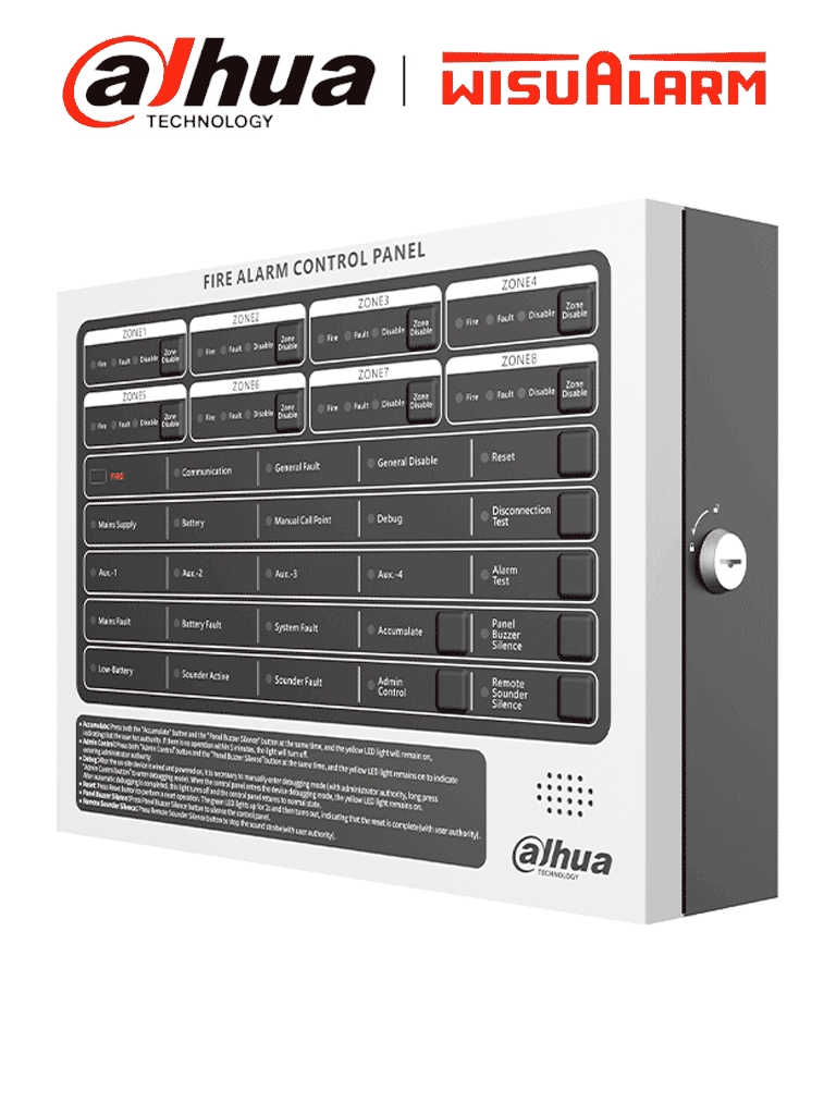 [DHI-HY-C102-8] DAHUA WISUALARM DHI-HY-C102-8 - Panel de Alarma Contra Incendios/ Convencional de 8 Zonas/ Hasta 25 Detectores por Zona/ 4 Contactos Secos/ Interfaz RS-485/ Ethernet/ IP30/ Alimentación 90 V CA a 270 V CA/ #LoNuevo #Wisualarm #W1D #WDL