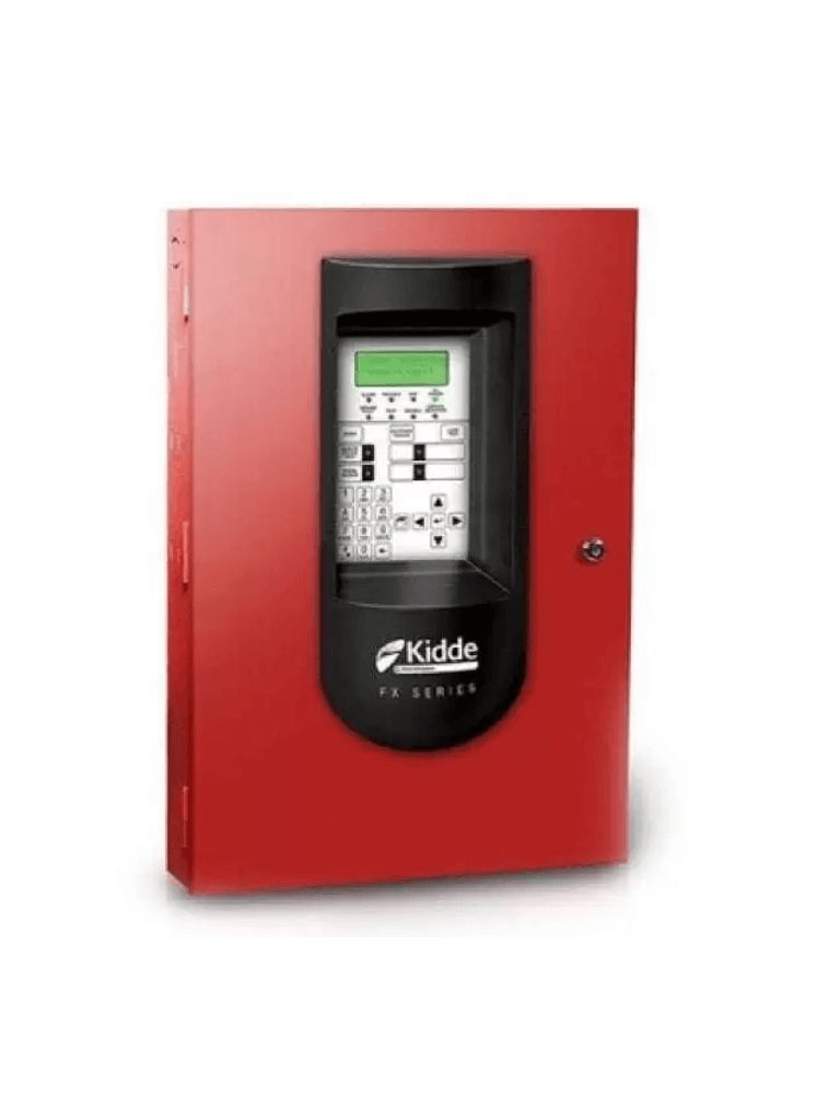 KIDDE F_FX64R2SP - Panel de Alarma Contra Incendio / Capacidad de 64 puntos / 2 NACs / Rojo / 230V / Español