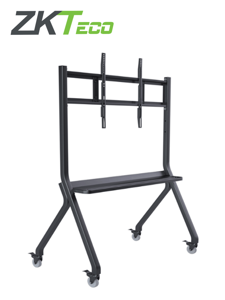 [ZK-IWBA01B] ZKTECO IWBA01B - Soporte Móvil para Pantallas Interactivas Inteligentes / Altura Ajustable / Carga máxima de 100 kg / 4 Ruedas giratorias con seguro / Color Negro