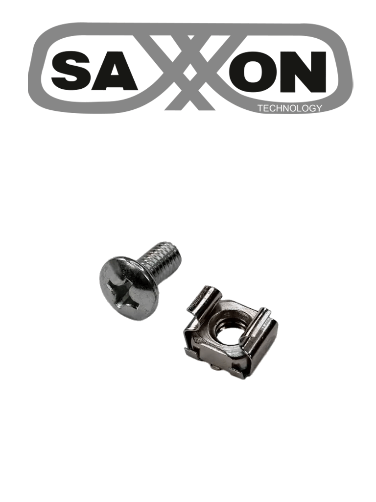 [SXSCW-001] SAXXON SXSCW001- Tornillos de acero inoxidable para Rack / Acero Inoxidable / 12-24 / Bolsa de 50 pz