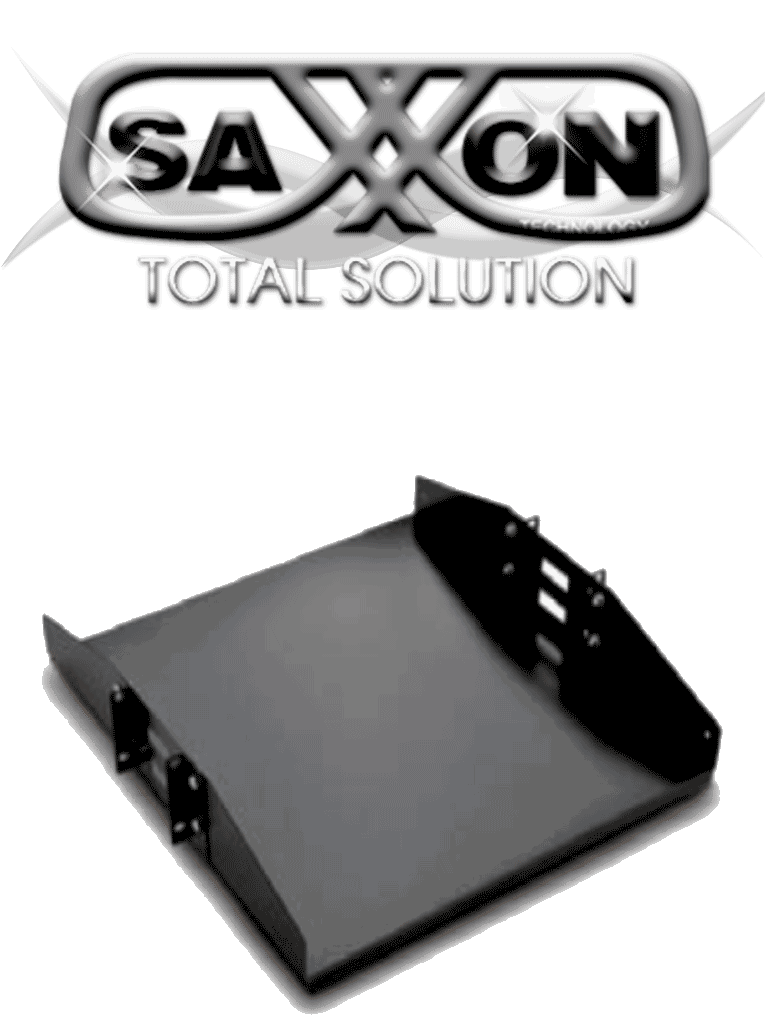 SAXXON 70140202- Charola doble cara para rack/ 19 pulgadas (48.26 cm)/ 2 UR/ Soporta hasta 50 KG