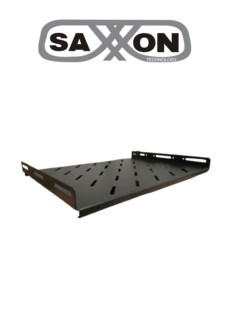 [SX-CH-19X1U-600] SAXXON SXCH19X1U600 - Charola ventilada para gabinete / Acero Laminado Color Negro / 1UR / Medida de 47cm de Ancho x 35cm de Profundidad