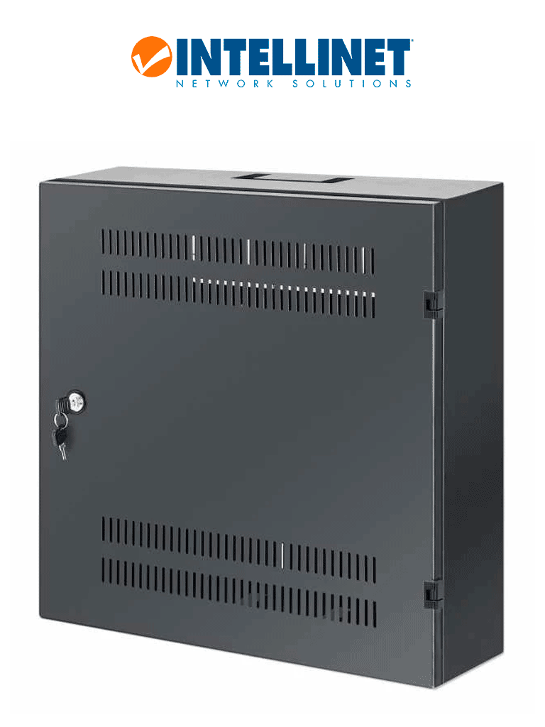 [713689] INTELLINET 713689 - Gabinete mural 19" de tamaño reducido / Caja delgada que ahorra espacio con sólo 17.0 cm de profundidad, 4U de rieles horizontales y 2U de rieles verticales / Negro #MCI2