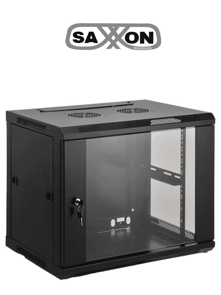 SAXXON SA640601 - Gabinete de pared de 6 UR, fijo, con capacidad de carga de 60 Kg. Dimensiones 60x45x37cm, de acero. #MCI2 #TWCAB