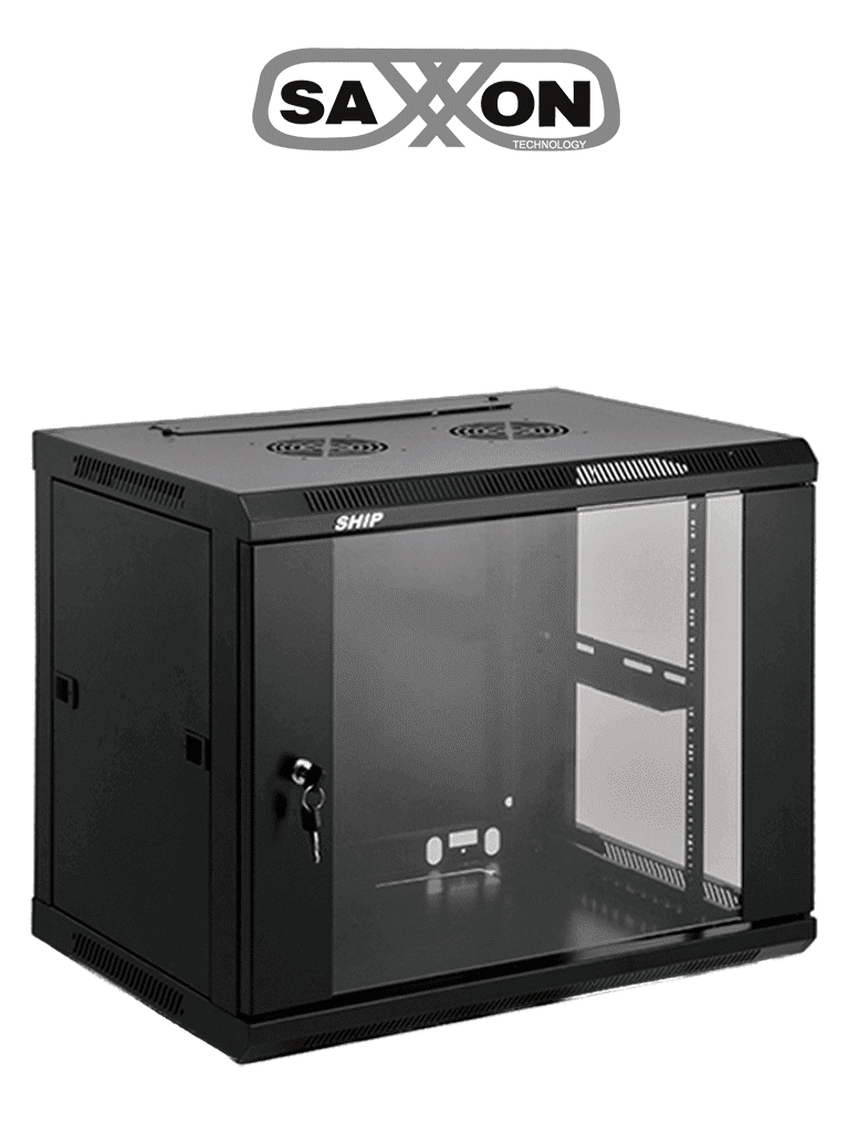 SAXXON SA661201 - Gabinete de pared de 12 UR, fijo, capacidad de carga de 60 Kg. Dimensiones: 60x60x63.5 cm. #MCI2