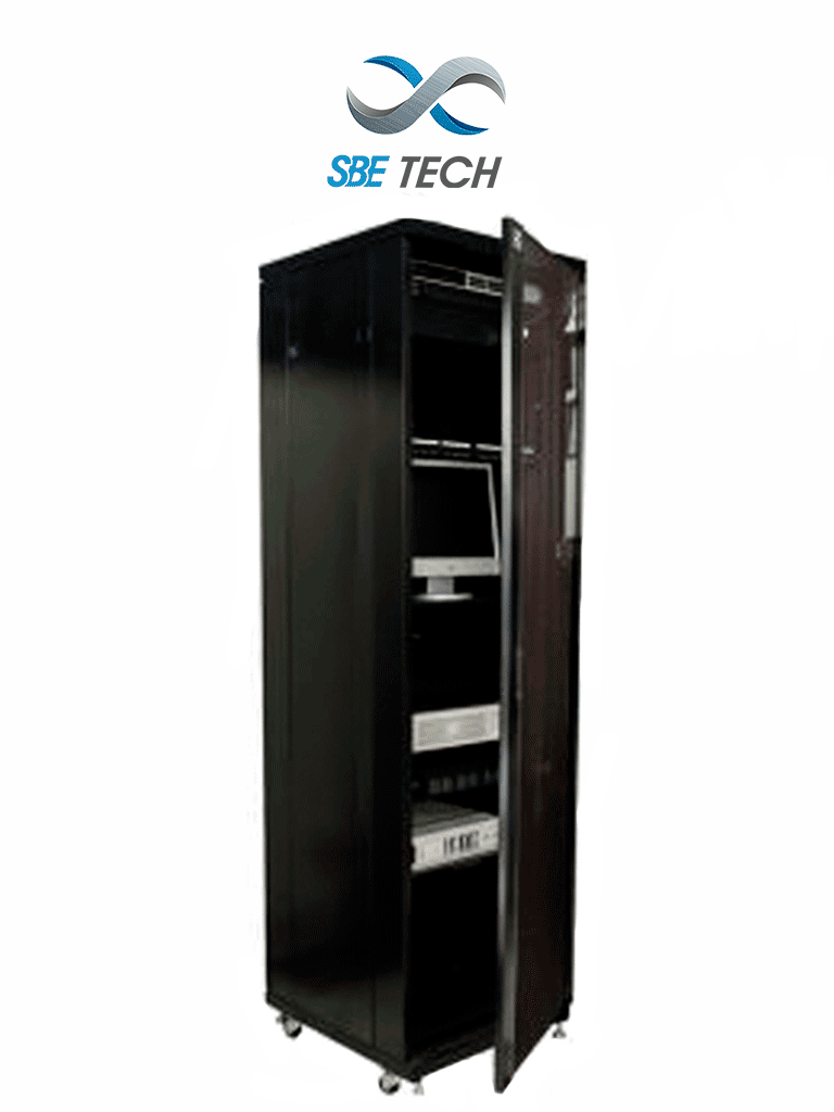 SBE TECH SBE-GNL42URP600PC - Gabinete de Piso de 42 UR con puerta de cristal y una profundidad de 60.0 cm.#MARSBE