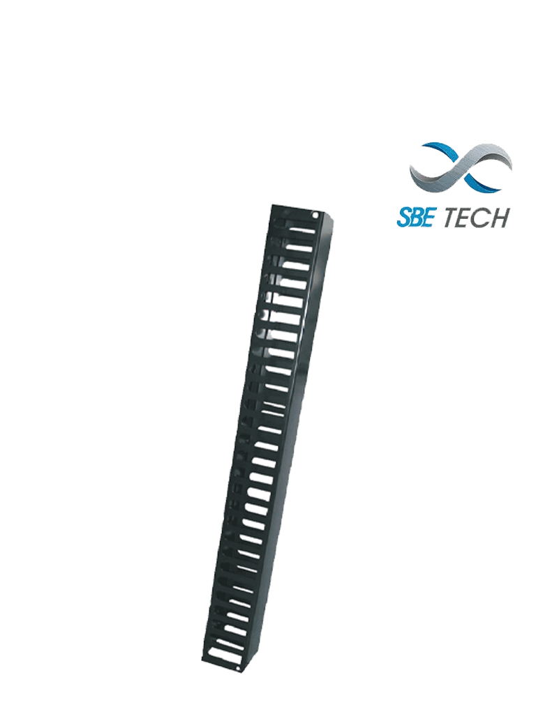SBE TECH -OV20URS- Organizador de cable vertical 3.5 20 UR sencillo, con canal 3" x 3"