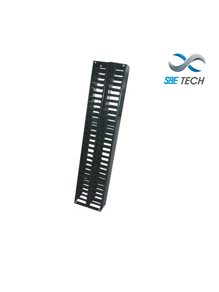 [SBE-OV40UR] SBE TECH SBE-OV40UR - Organizador de cable vertical frontal y posterior de 40 UR para rack de 7 ft #SBEDL