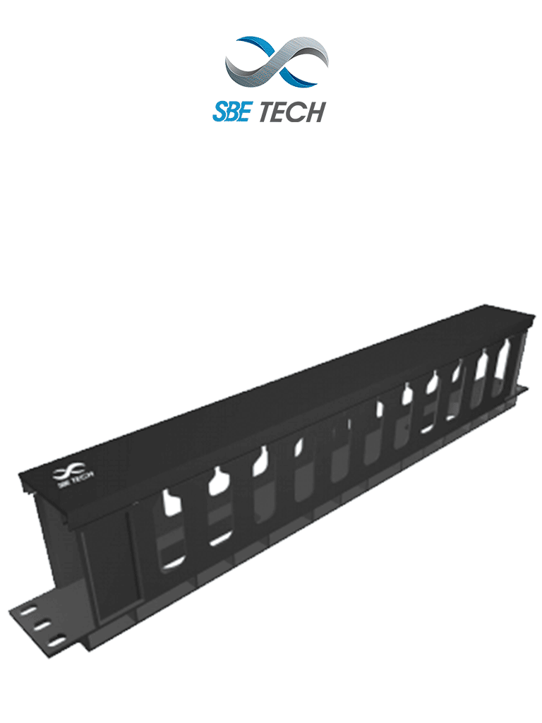 SBE TECH SBE-OH1UR - Organizador de cable horizontal 1UR #MARSBE