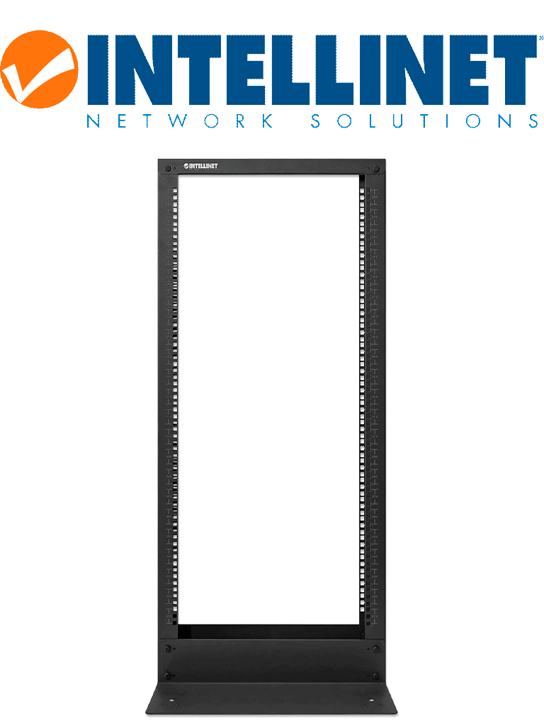 [715966] INTELLINET - 715966 - Rack de dos postes, 19" / 22U, Presentación Flatpack (Desarmado), 19", Negro