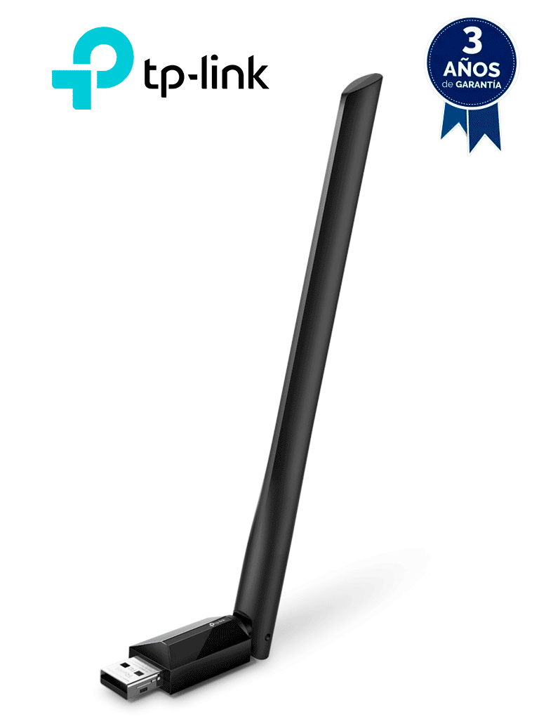 [ArcherT2UPLUS] TP-LINK Archer T2U PLUS - Adaptador USB inalámbrico doble banda AC 600 Mbps, antena de alta ganancia.