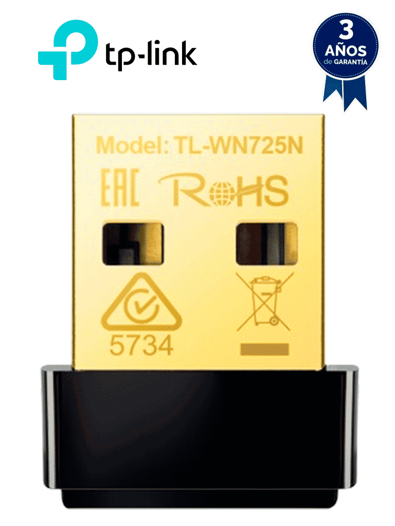 [TL-WN725N] TP-LINK TL-WN725N - Adaptador USB Nano inalámbrico N 150 Mbps 2.4 GHz con 1 antena interna #VIVA#CW2A6
