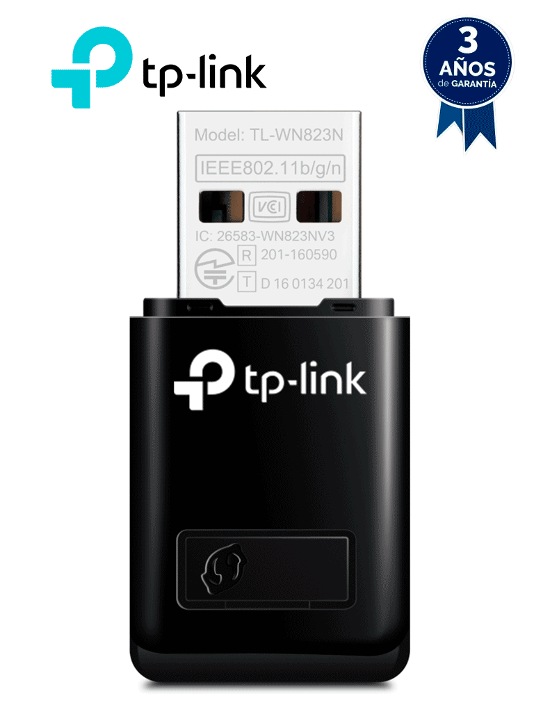 [TL-WN823N] TP-LINK TL-WN823N - Mini Adaptador USB inalámbrico N 300 Mbps 2.4 GHz con 1 antena interna.