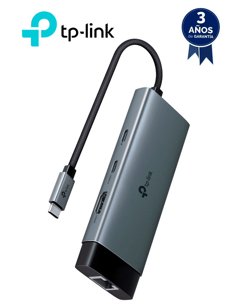 TP-LINK UH6120C - USB-C , 2 puertos USB-A , 1 puerto HDMI para transmision en 4K@60Hz , 1 puerto RJ45 Ethernet para computaduras que no tiene puerto Ethernet. #BuenFinTP