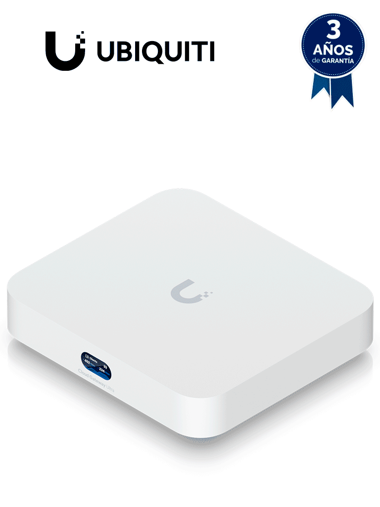 UBIQUITI UCG-ULTRA - UniFi Cloud Gateway, Router multiWAN para balanceo/failover , Integra UniFi Network para administrar hasta 30 dispositivos UniFi, (1) puerto WAN 1/2.5 GbE y (4) puertos LAN GbE #CG