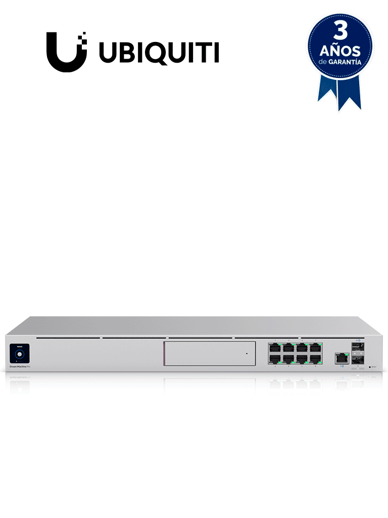[UDM-PRO] UBIQUITI UDM-PRO - UniFi Dream Machine Pro con 1 puerto WAN 10G SFP+, switch de 8 puertos Gigabit RJ45 y bahía para dis #CGco duro de 3.5", en formato 1UR. #UBILOCO