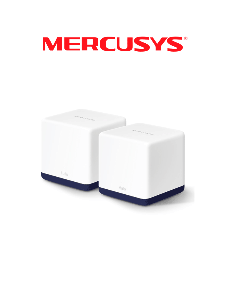 MERCUSYS HALO H50G(2-PACK) - Sistema Wi-Fi Mesh AC1900 para todo el hogar con red unificada, roaming continuo, cobertura completa, doble banda Wi-Fi de 1.9 Gbps, control sencillo mediante aplicación y puertos Gigabit completos. #TP9