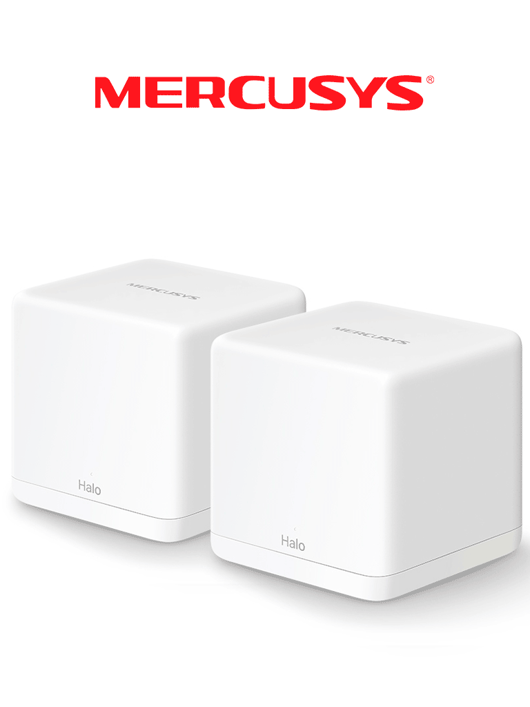 MERCUSYS Halo H30G(2-pack) - KIT de Sistema Inalámbrico H30G Mesh con doble banda 2.4GHz y 5GHz AC 1300Mbps, dos puertos 10/100/1000 Mbps, control vía aplicación y roaming continuo. #TP9 #MCI2 #TPMCIQ2 #BlackTP