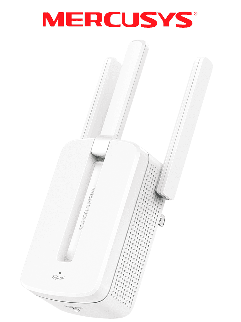[MW300RE] MERCUSYS MW300RE -Repetidor de cobertura WiFi N con tecnología MU-MIMO, velocidad de 300 Mbps en 2.4 GHz, 3 antenas externas y botón WPS. #MERYD