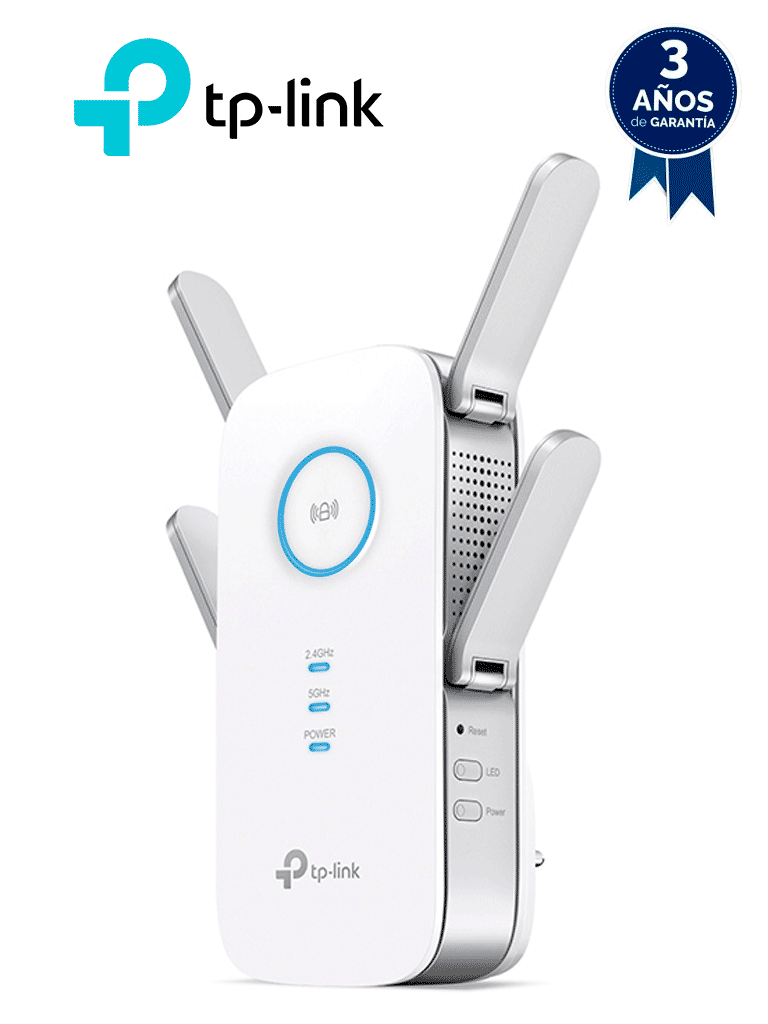 [RE650] TP-LINK - RE650 / Repetidor de WiFi Doble Banda AC2600 / 4×4 MU-MIMO / Soporta 802.11 b/g/n a 800Mpbs / 802.11ac a 1733Mbps / 1 x RJ45 Gigabit