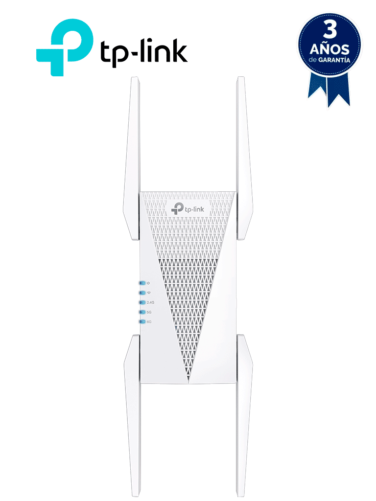 [RE815XE] TP-LINK RE815XE - Repetidor WiFi 6E Mesh , Tribanda con frecuencia de 6GHz y velocidades de 5.4Gbps , Ancho de banda de canal de 160MHz , Roaming inteligente , OneMesh , APP TP-LINK Theter.