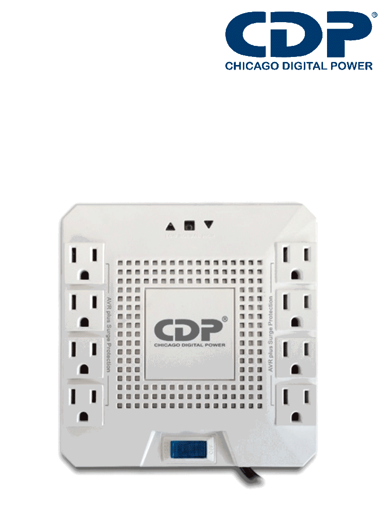 CDP R-AVR1808 - Regulador para equipos electrónicos de alto consumo, 1800VA / 1000W, con 8 tomas y protección.#2025CDP #PROMOCDP