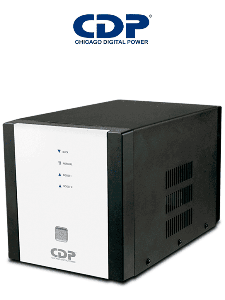 [R-AVR2408] CDP R-AVR2408 - Regulador / Especial para motores / 2400VA / 1200W / 9 Terminales de salida / 1 Terminal de salida NEMA5-20R / Retrdante a incendio