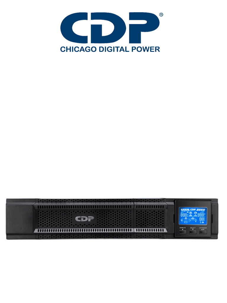 [UPO11-2RTAX] CDP UPO11-2RT AX - UPS Online / 2000VA / 2000W / 8 Terminales de salida / 4 Terminales programables / Pantalla LCD / 5min a plena carga /