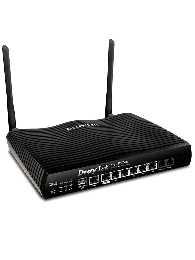 Ruteador Inalambrico Multi WAN/ 1 Puertos WAN GE RJ45/ 1 Puerto intercambiable LAN & WAN/ 5 Puertos LAN GE/ VoIP/ Hasta 12 Registros SIP/ 50 VPN/ 2 Puertos USB/ WiFi AC Hasta 1733 Mbps