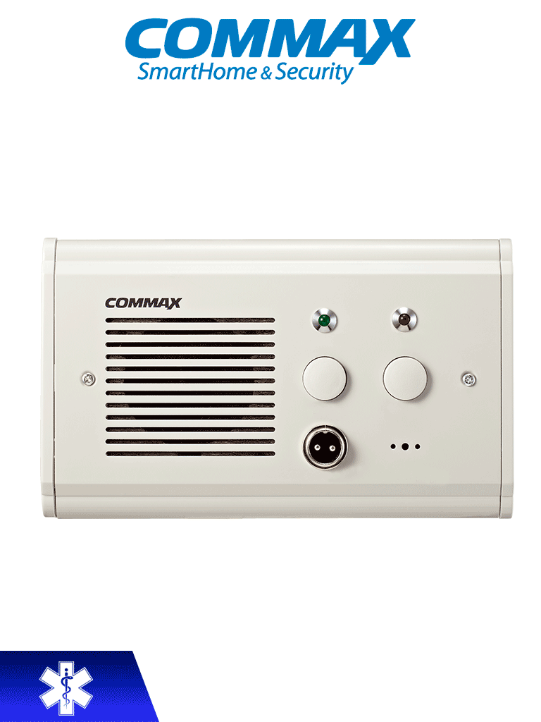 COMMAX JNS4CS - Subestación de cama para sistema de llamado de enfermería / Comunicación por voz con la unidad JNS70MN / Soporta botón pulsador CC200 y botones de emergencia