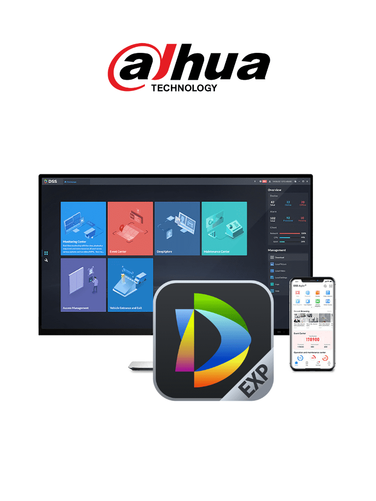 [DSS8EX-PR-V] DAHUA DSS8EX-PR-V Actualiza licencias de canal de video DSS Express 8 a DSS Professional V8, una a una. Requisito: licencia de canal de video para DSS Express V8.