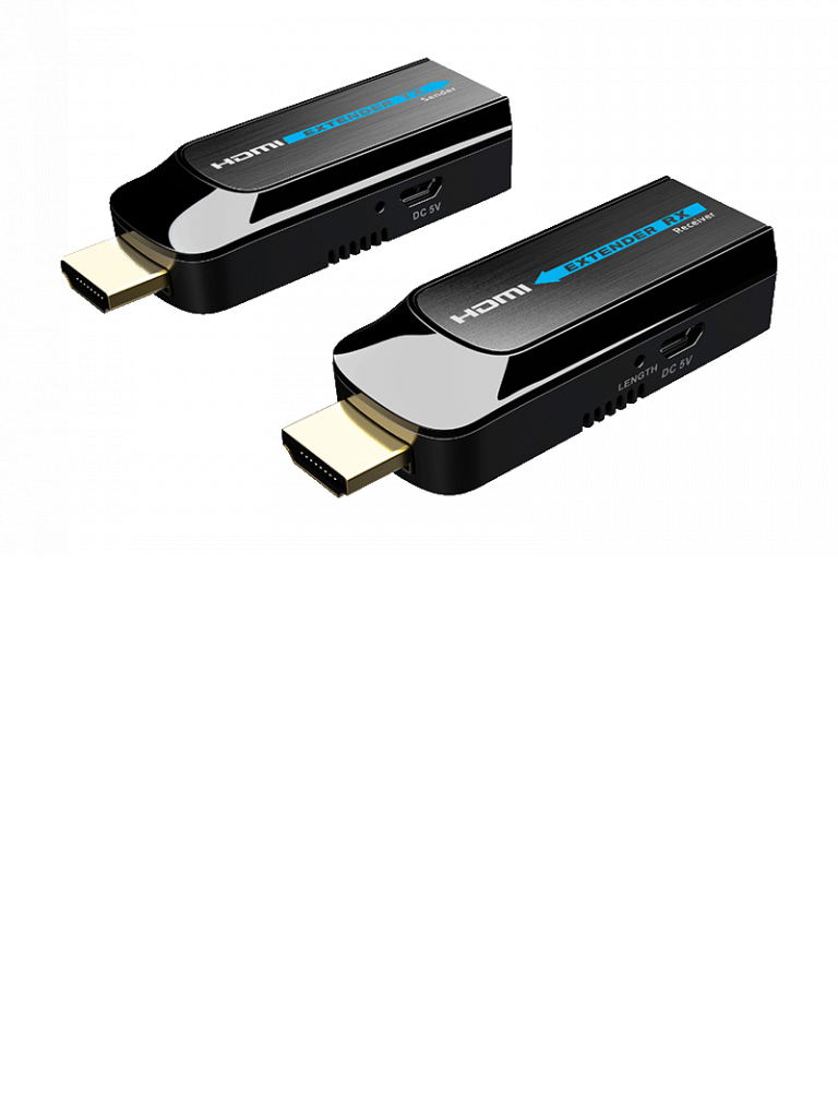 [LKV372S] SAXXON LKV372S- Kit mini extensor HDMI/ Cable UTP recomendado CAT 6/ 6A/ 1080p / 50 Metros / Alimentacion MICRO USB / Compatible con HDCP 1.4 / PLUG & PLAY