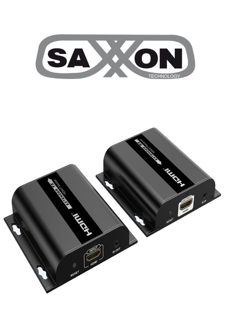 [LKV38340] SAXXON LKV38340- Kit extensor HDMI sobre IP/ Resolucion 1080p/ Cat 5e/ 6/ hasta 120 metros/ Hasta 253 receptores/ Delay de 70ms/ HdBIT/ Transmisor de IR/ Plug and play