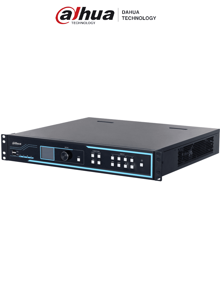 [DHI-NVD1605DU-4I-8K-2U2H] DAHUA DHI-NVD1605DU-4I-8K-2U2H Decodificador de vídeo IP Ultra HD (8k)/ 16 salidas HDMI/H265+/ H265/ H264/ MJPEG/ HDMI /DVI-I/ Soporta 1/4/6/8/9/16/25/36 y división libre/ RS232, RS485/ Control de pantallas de empalme para zoom/fusión/desplazamiento