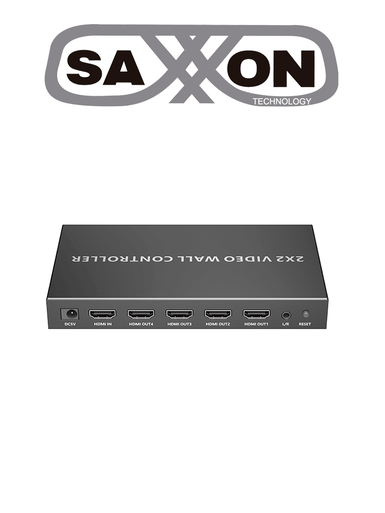 [LKV104VW] SAXXON LKV104VW- Controlador de Pantallas de 2 x 2/ Resolución 1080p a 60 Hz/ Distribuye 1 Entrada HDMI en 4 Pantallas/ Múltiples salidas de video/ 1 Salida de Audio/ Facil Instalación/