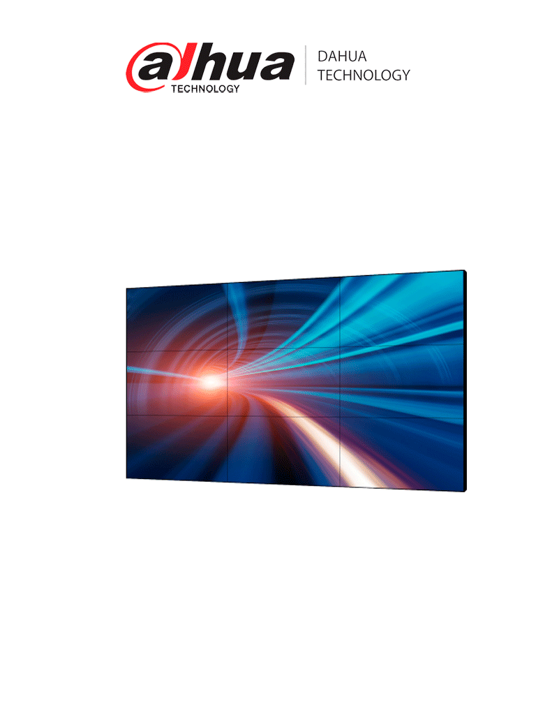 DAHUA DHI-LS550UDM-EF Unidad de Video Wall FHD de 55'' (bisel ultra delgado de 1,74 mm)/ Diseño B-to-B/ Panel antirreflejo/ HDMI, DVI, VGA, BNC, USB
